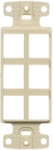 NetSelect Decorator Frame 1 Gang 6 Port Ivory