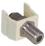 NetSelect F-Connector Nickel F/F Coupler Light Almond