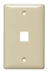 Multimedia Wall Plate Standard Size Rear-Loading 1 Gang 1 Port White