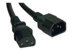 Standard Computer Power Extension Cord 10A 18AWG (IEC-320-C14 to IEC-320-C13) 6 Ft