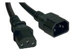 Heavy-Duty Power Extension Cord 15A 14AWG (IEC-320-C14 to IEC-320-C13) 10 Ft