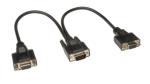 VGA Monitor Y Splitter Cable High Resolution (HD15 M to 2x HD15 F) 1 Ft