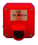 Push Button Class 1 Division 2 Fire Label Red