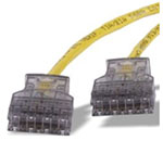 110 Factory Terminated Patch Cords Category 5e (110 to RJ45 (T568B)) Yellow 12ft.