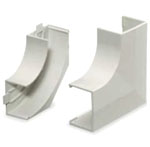 LanTrak (PL1) Flat Elbow (Base & Cover) Office White