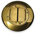 SystemOne Universal Carpet Flange & Cover Assembly 8in. Diameter Brass Finish