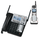 SB67138 SynJ 4-Line Corded/Cordless Small Business System w/Extendable Range & Push-to-Talk Intercom