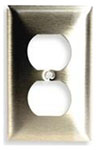 Duplex Cover Plate 1 Gang Brass