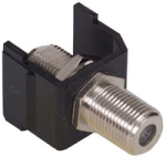 AV Connector F-Type Coupler Bulkhead F/F Black