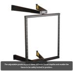 SmartRack 12U Flat-Pack Low-Profile Switch-Depth Wall-Mount Pivoting 2-Post Open Frame Rack