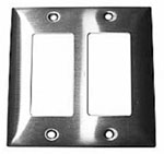 Decorator Cover Plate 2 Gang Stainless Steel