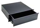 4 SPACE 7in. UTILITY DRAWER BLACK POWDER COAT FINISH