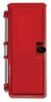 Red Heavy-Duty Outdoor Enclosure with Separate in. Telephonein. Label