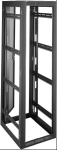 24 Space (42in. ) Deep Gangable Rack w/ Rear Door Black ***Drop Ship Only***