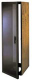 Solid Front Door 37 Rack Units Slim 5 Racks Steel Black Powder Coat finish